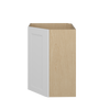 PEMBROKE Assembled 27 in. W x 36 in. H x 15 in. D Plywood Diagonal Corner Wall Cabinet in Painted White | Kunal Kitchens