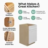 PEMBROKE Ready to Assemble 12 in. W x 34.5 in. H x 24 in. D Plywood Base Cabinet w/(2) Roll-out Trays in Painted White | Kunal Kitchens