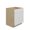 PEMBROKE Ready to Assemble 27 in. W x 34.5 in. H x 24 in. D Plywood Base Cabinet w/(2) Roll-out Trays in Painted White