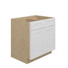 PEMBROKE Ready to Assemble 33 in. W x 34.5 in. H x 24 in. D Plywood Base Cabinet w/(1) Roll-out Tray in Painted White