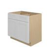 PEMBROKE Ready to Assemble 36 in. W x 34.5 in. H x 24 in. D Plywood Base Cabinet w/(2) Roll-out Trays in Painted White