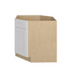 PEMBROKE Ready to Assemble 36 in. W x 34.5 in. H x 24 in. D Plywood Sink Diagonal Corner Base Cabinet in Painted White