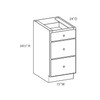 PEMBROKE Ready to Assemble 15 in. W x 34.5 in. H x 24 in. D Plywood Drawer Base Cabinet in Painted White | Kunal Kitchens