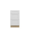 PEMBROKE Ready to Assemble 18 in. W x 34.5 in. H x 24 in. D Plywood Drawer Base Cabinet in Painted White