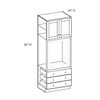 PEMBROKE Ready to Assemble 33 in. W x 90 in. H x 24 in. D Plywood Oven Tall Cabinet in Painted White | Kunal Kitchens
