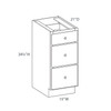 PEMBROKE Ready to Assemble 15 in. W x 34.5 in. H x 21 in. D Plywood Drawer Vanity Cabinet in Painted White | Kunal Kitchens