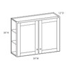 PEMBROKE Ready to Assemble 39 in. W x 30 in. H x 12 in. D Plywood Wall Cabinet in Painted White | Kunal Kitchens