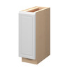 Brighton Assembled 12 in. W x 34.5 in. H x 24 in. D Plywood Base Cabinet Full Height Door(s) in Painted White | Kunal Kitchens