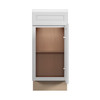 Brighton Assembled 15 in. W x 34.5 in. H x 24 in. D Plywood Base Cabinet in Painted White | Kunal Kitchens