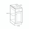 Brighton Assembled 18 in. W x 34.5 in. H x 24 in. D Plywood Base Cabinet in Painted White