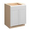 Brighton Assembled 27 in. W x 34.5 in. H x 24 in. D Plywood Base Cabinet in Painted White | Kunal Kitchens