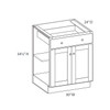 Brighton Assembled 30 in. W x 34.5 in. H x 24 in. D Plywood Base Cabinet in Painted White | Kunal Kitchens
