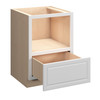 Brighton Assembled 24 in. W x 34.5 in. H x 24 in. D Plywood Base Microwave Cabinet in Painted White | Kunal Kitchens