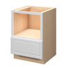 Brighton Assembled 24 in. W x 34.5 in. H x 24 in. D Plywood Base Microwave Cabinet in Painted White | Kunal Kitchens