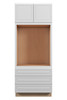 Brighton Assembled 33 in. W x 84 in. H x 24 in. D Plywood Oven Tall Cabinet in Painted White | Kunal Kitchens