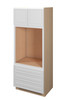 Brighton Assembled 33 in. W x 84 in. H x 24 in. D Plywood Oven Tall Cabinet in Painted White | Kunal Kitchens