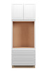 Brighton Assembled 33 in. W x 90 in. H x 24 in. D Plywood Oven Tall Cabinet in Painted White | Kunal Kitchens