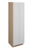 Brighton Assembled 24 in. W x 84 in. H x 24 in. D Plywood Tall Cabinet w/(2) Roll-out Trays in Painted White | Kunal Kitchens