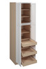 Brighton Assembled 24 in. W x 84 in. H x 24 in. D Plywood Tall Cabinet w/(3) Roll-out Trays in Painted White | Kunal Kitchens