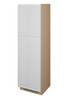 Brighton Assembled 24 in. W x 84 in. H x 24 in. D Plywood Tall Cabinet w/(3) Roll-out Trays in Painted White | Kunal Kitchens