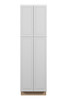 Brighton Assembled 24 in. W x 90 in. H x 24 in. D Plywood Tall Cabinet w/(2) Roll-out Trays in Painted White | Kunal Kitchens