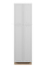 Brighton Assembled 24 in. W x 90 in. H x 24 in. D Plywood Tall Cabinet w/(3) Roll-out Trays in Painted White | Kunal Kitchens