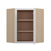 Brighton Assembled 24 in. W x 30 in. H x 12 in. D Plywood Diagonal Corner Wall Cabinet in Painted White | Kunal Kitchens