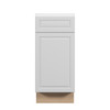 Brighton Ready to Assemble 15 in. W x 34.5 in. H x 24 in. D Plywood Base Cabinet w/(2) Roll-out Trays in Painted White | Kunal Kitchens