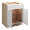 Brighton Ready to Assemble 27 in. W x 34.5 in. H x 24 in. D Plywood Base Cabinet in Painted White | Kunal