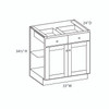 Brighton Ready to Assemble 33 in. W x 34.5 in. H x 24 in. D Plywood Base Cabinet in Painted White | Kunal Kitchens
