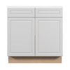 Brighton Ready to Assemble 33 in. W x 34.5 in. H x 24 in. D Plywood Base Cabinet in Painted White