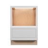 Brighton Ready to Assemble 24 in. W x 34.5 in. H x 24 in. D Plywood Base Microwave Cabinet in Painted White | Kunal Kitchens