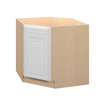 Brighton Ready to Assemble 36 in. W x 34.5 in. H x 24 in. D Plywood Sink Diagonal Corner Base Cabinet in Painted White | Kunal Kitchens