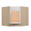 Brighton Ready to Assemble 36 in. W x 34.5 in. H x 24 in. D Plywood Sink Diagonal Corner Base Cabinet in Painted White | Kunal Kitchens