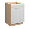 Brighton Ready to Assemble 24 in. W x 34.5 in. H x 24 in. D Plywood Sink Base Cabinet in Painted White | Kunal Kitchens