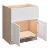 Brighton Ready to Assemble 30 in. W x 34.5 in. H x 24 in. D Plywood Sink Base Cabinet in Painted White | Kunal Kitchens