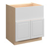 Brighton Ready to Assemble 30 in. W x 34.5 in. H x 24 in. D Plywood Sink Base Cabinet in Painted White | Kunal Kitchens