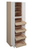 Brighton Ready to Assemble 24 in. W x 84 in. H x 24 in. D Plywood Tall Cabinet w/(4) Roll-out Trays in Painted White | Kunal Kitchens