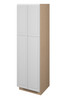 Brighton Ready to Assemble 24 in. W x 90 in. H x 24 in. D Plywood Tall Cabinet w/(4) Roll-out Trays in Painted White | Kunal Kitchens