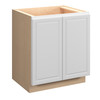 Brighton Assembled 30 in. W x 34.5 in. H x 24 in. D Plywood Base Cabinet Full Height Door(s) in Painted White | Kunal Kitchens