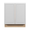Brighton Assembled 30 in. W x 34.5 in. H x 24 in. D Plywood Base Cabinet Full Height Door(s) w/(1) Roll-out Tray in Painted White | Kunal Kitchens