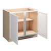 Brighton Assembled 39 in. W x 34.5 in. H x 24 in. D Plywood Base Cabinet Full Height Door(s) in Painted White | Kunal Kitchens