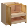 ABERDEEN Assembled 30 in. W x 34.5 in. H x 24 in. D Plywood Base Cabinet Full Height Door(s) w/(2) Roll-out Trays in Caramel | Kunal Kitchens