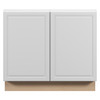 Brighton Ready to Assemble 39 in. W x 34.5 in. H x 24 in. D Plywood Base Cabinet Full Height Door(s) in Painted White | Kunal Kitchens
