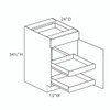 Saratoga B15 (RT2) Base Cabinet + Roll-Out Tray | Kunal Kitchens