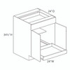 Ithaca B24B (RT1) Base Cabinet + Roll-Out Tray | Kunal Kitchens