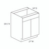 Ithaca SB27B Sink Base Cabinet | Kunal Kitchens