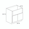 Ithaca SB36B-FS Farm Sink Base Cabinet | Kunal Kitchens