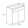 Ithaca V2418B Vanity Sink Base | Kunal Kitchens