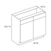 Ithaca V3618B Vanity Sink Base | Kunal Kitchens